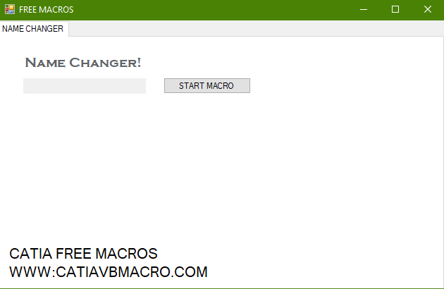 change name catia macro