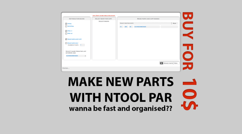 make new parts with ntool par