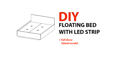 DIY Floating bed with led strip